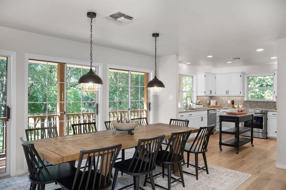 Dining + kitchen.