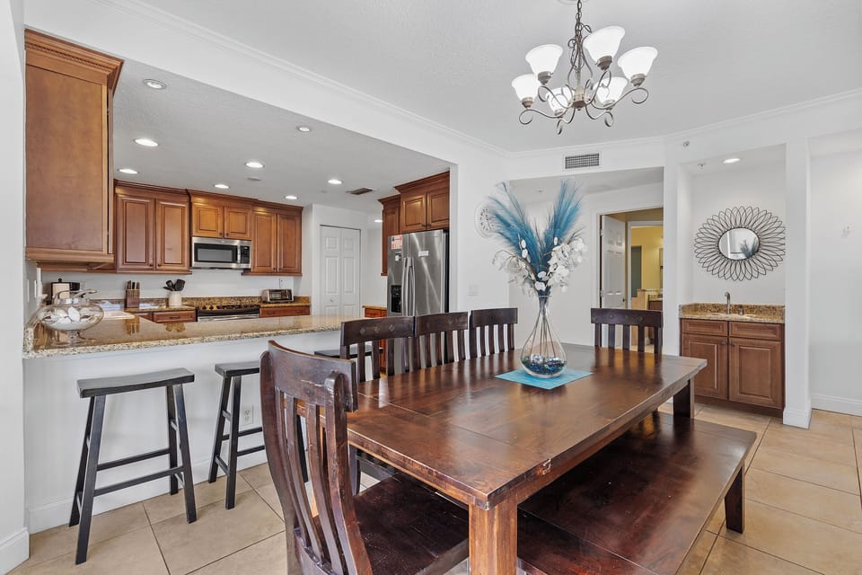 Dining and kitchen