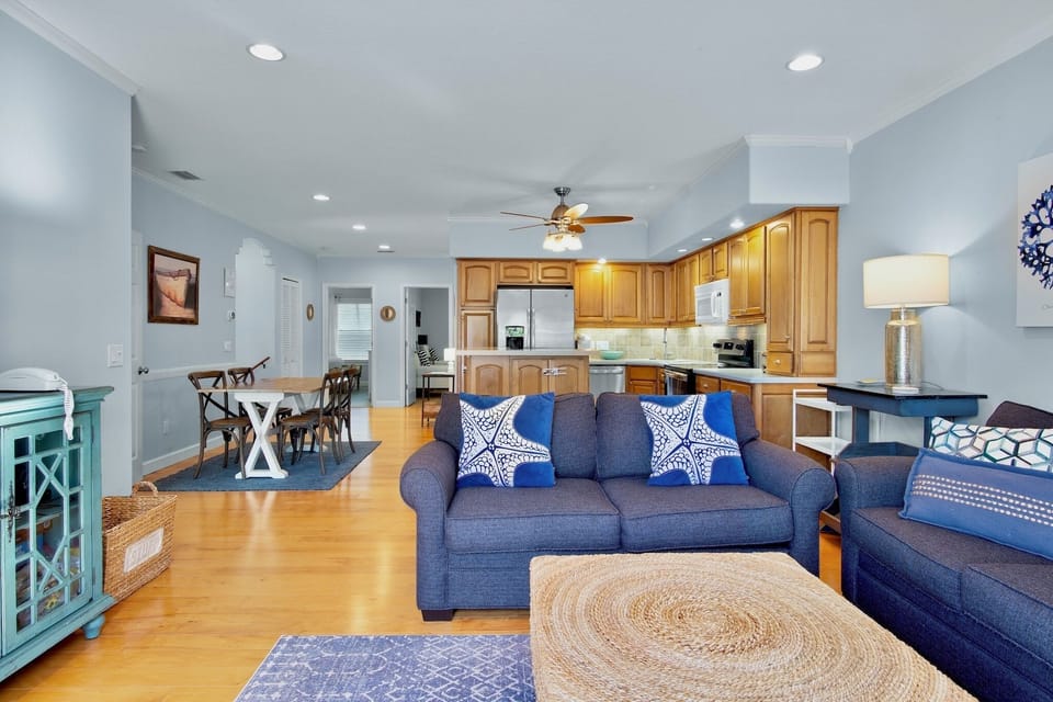 Open living room for family time