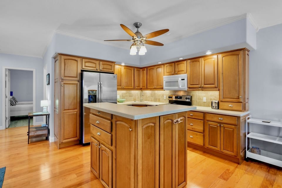 Spacious kitchen for family meals