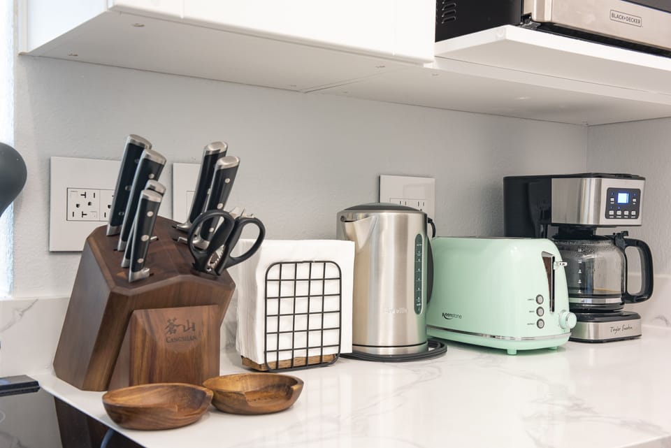high end luxury amenities in the kitchen. everything you need