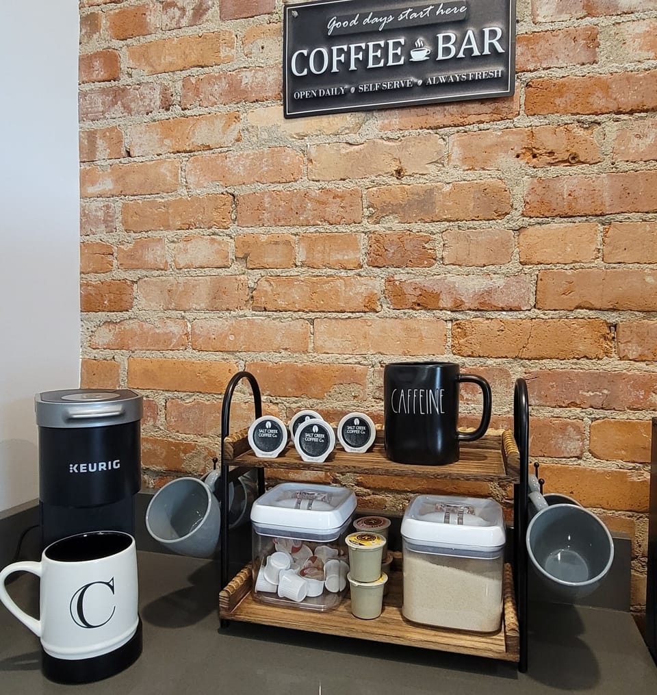 Pour yourself a cup of ambition at our coffee bar. We feature local roaster, Salt Creek Coffee Co.