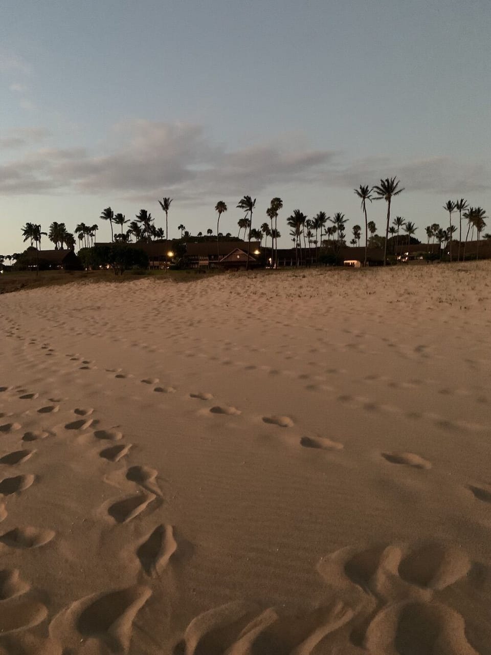 Kepuhi beach and resort in evening