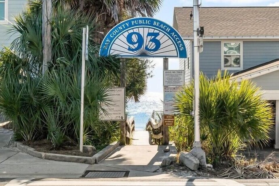 Beach Access 93 is right across the street! Just walk by the pool and push the button for the crosswalk light!