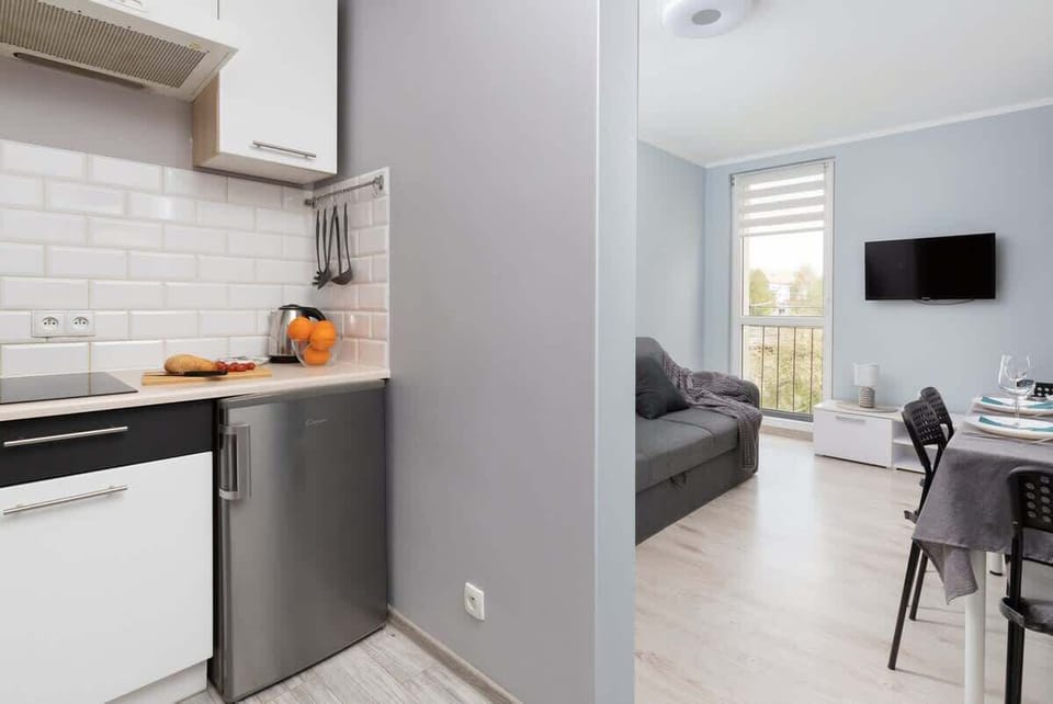 Another angle of the kitchen, highlighting the compact yet functional layout.
