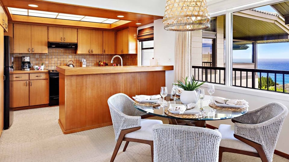 Kapalua Ridge Villas #1624 - Ocean View Dining Room & Kitchen - Parrish Maui