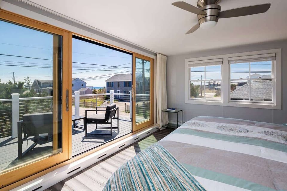 Stunning bay views from the primary bedroom