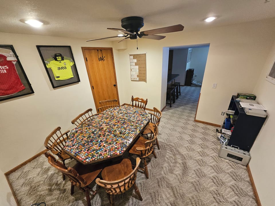basement poker table / game room