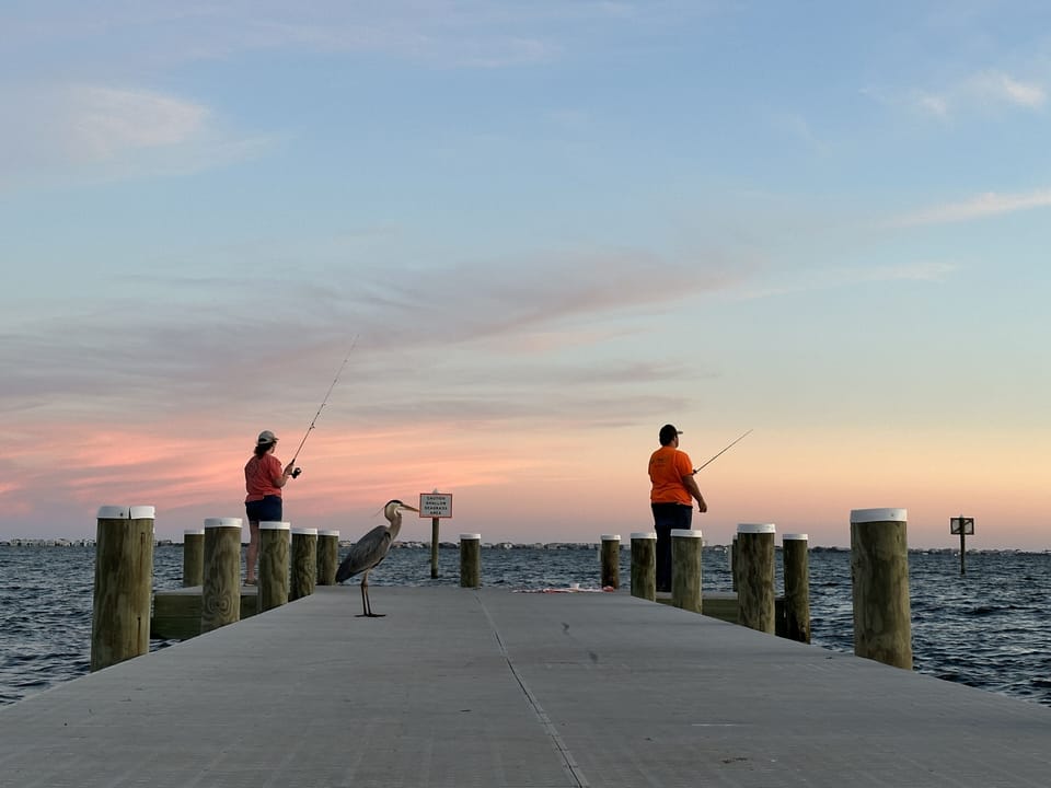 Oriole Beach Boat Ramp and Pier 1/2 Mile Away