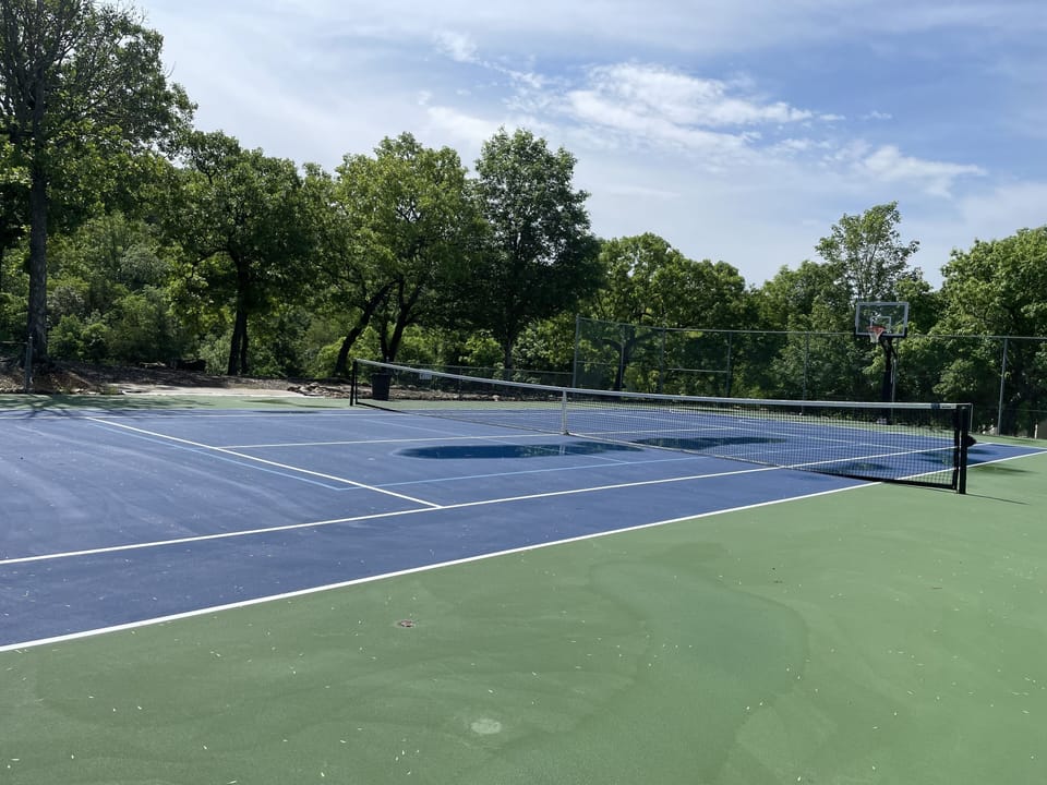 tennis court...racquets/balls not provided