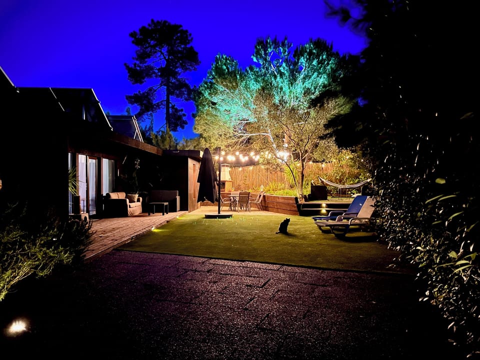 
The private yard. 