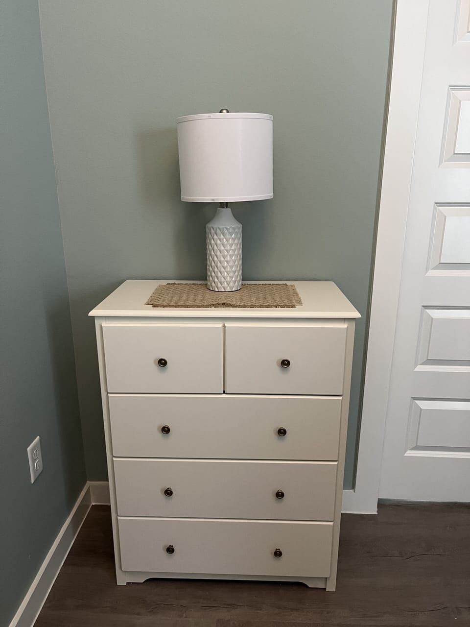 dresser and open closet for all your stuff in the guest room