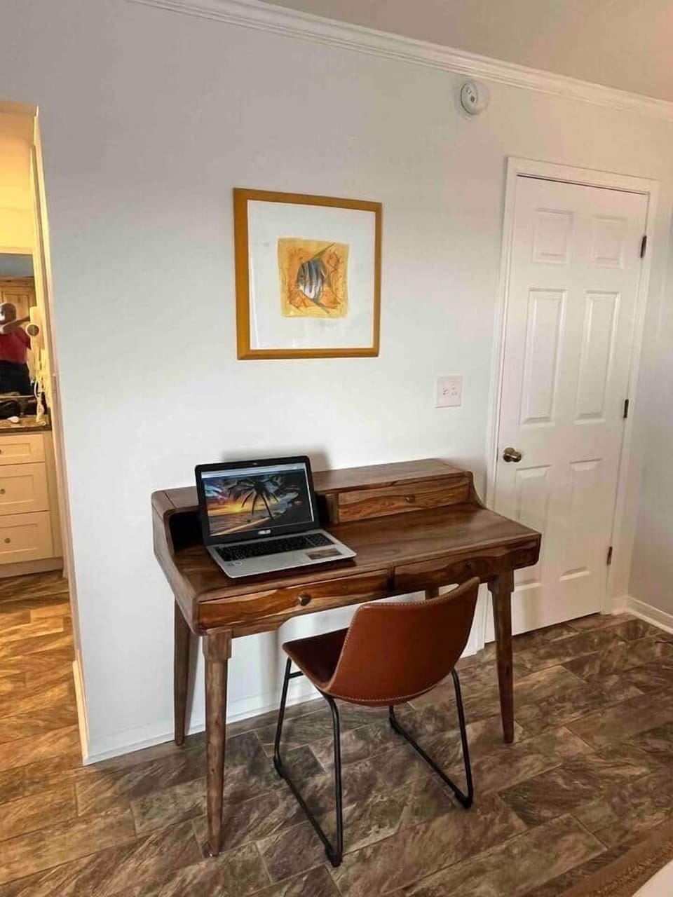 Work station in the North master offers privacy and a chance to focus