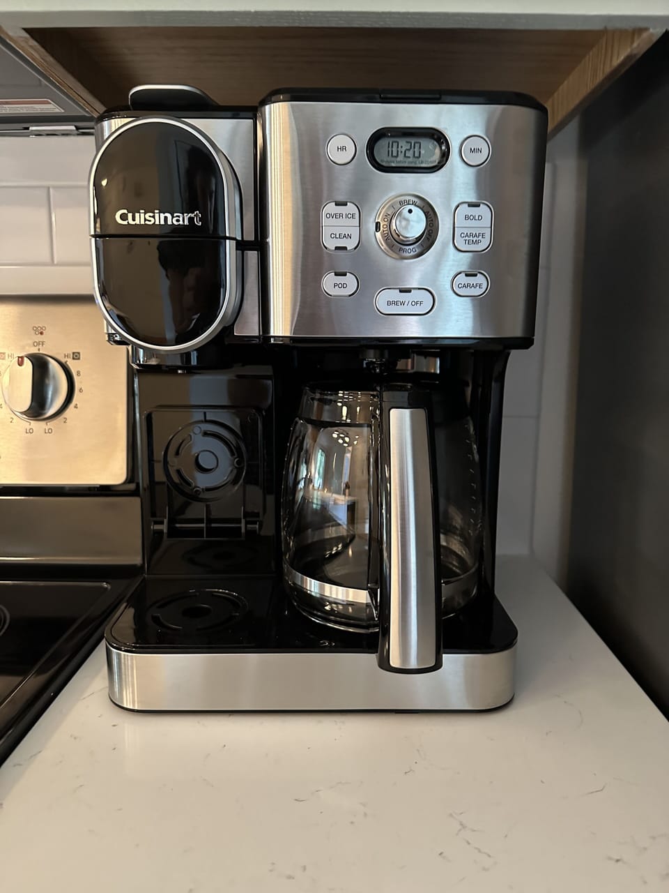 Multiple coffee options including French press, and kettle iced or hot tea. 