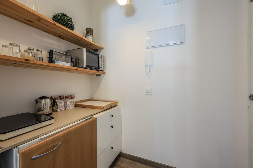View of the kitchen area