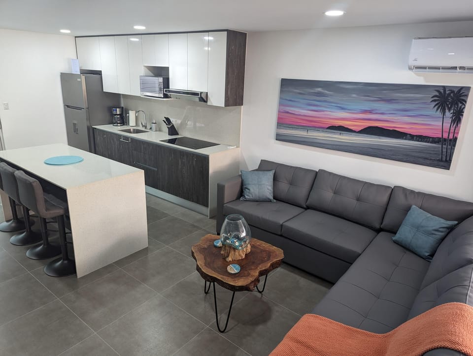 Living room with double pull out bed