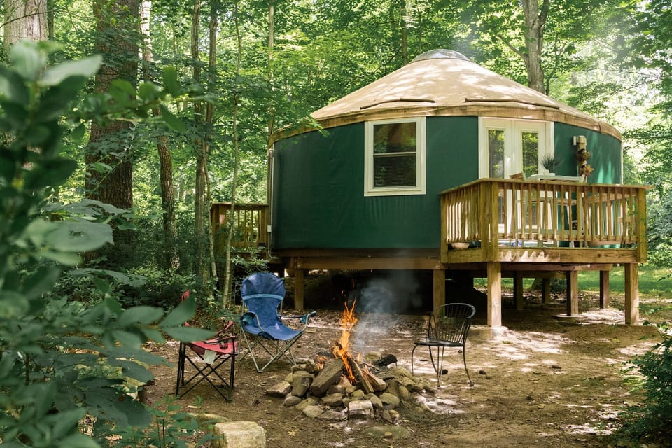 Welcome to JP's Waterfront Yurt, a glamping haven on the river.