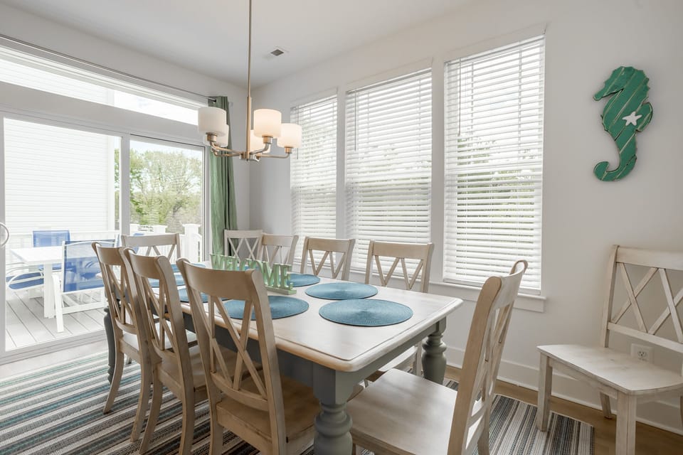 Deck located just off dining area!