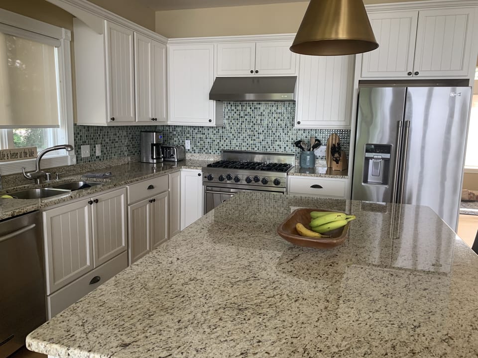 Kitchen stainless appliances Viking stove 