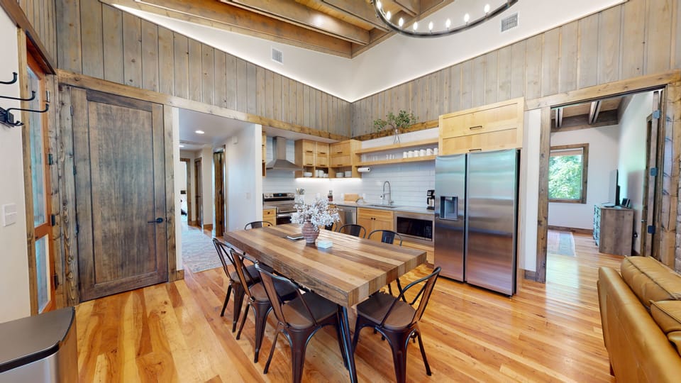 Large, open concept kitchen, dining, & living area!