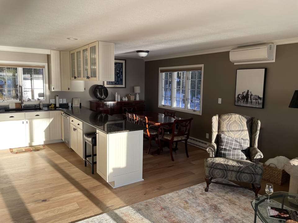 View of dining area and kitchen
