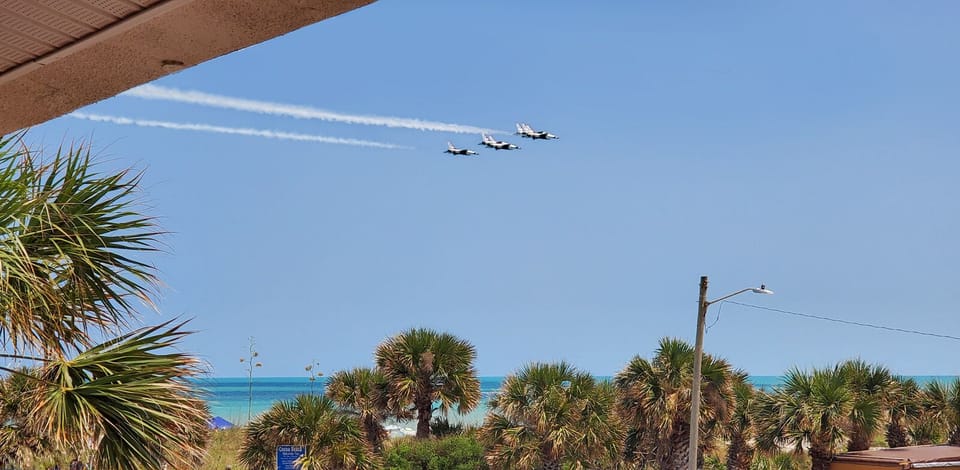 We are located at the epicenter of the Cocoa Beach Airshow!