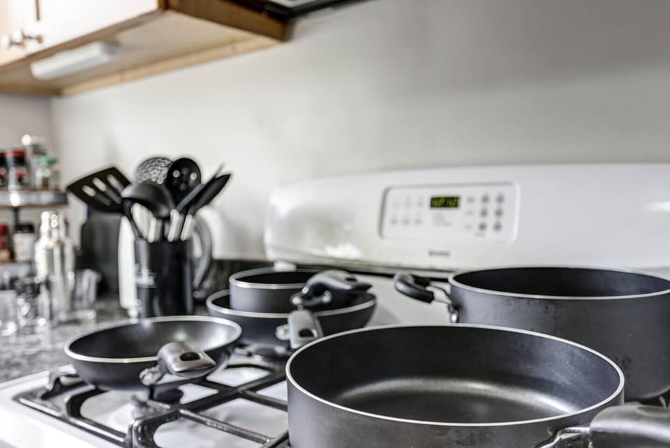 Pots and pans for cooking at home. Dishwasher safe too!