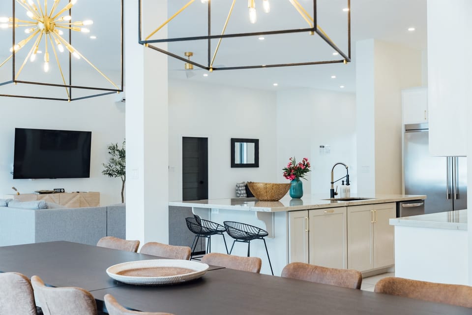 A different view of the spacious kitchen