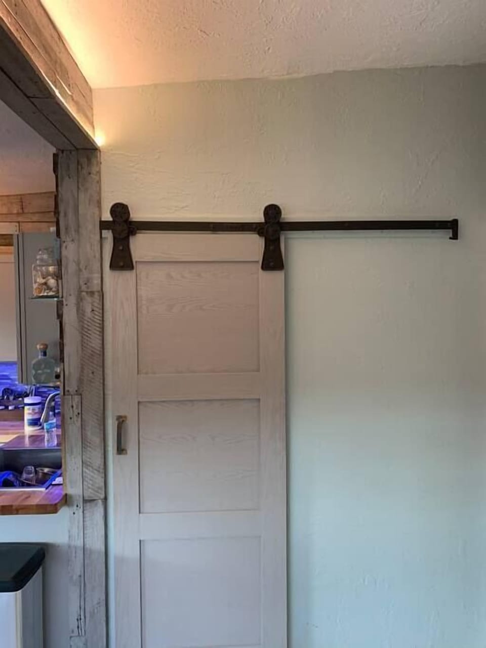 Barn Door to Bathroom