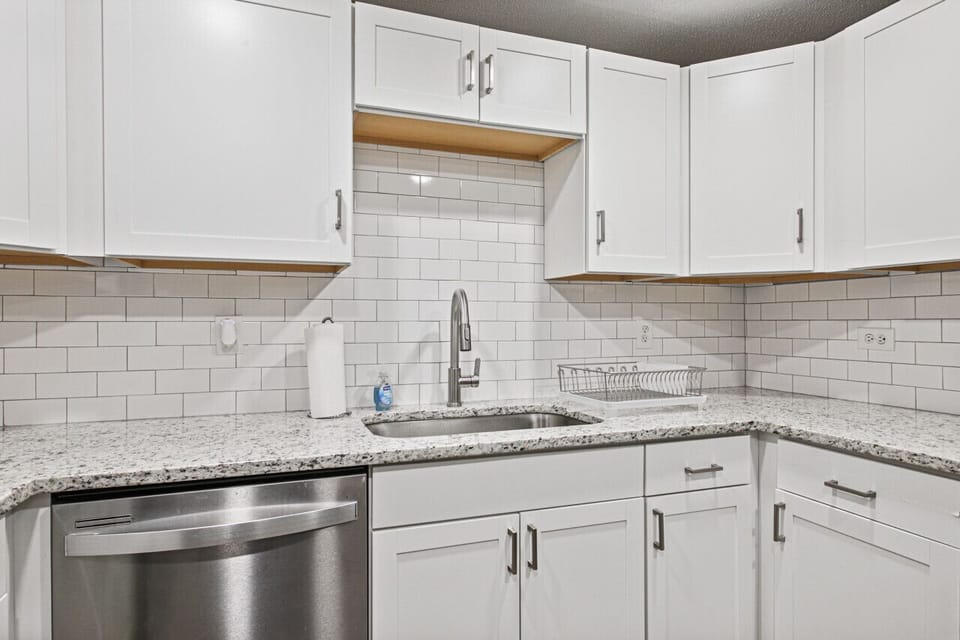 Dishwasher, Oven, Stove, Microwave, and Refrigerator are all brand new appliances.
