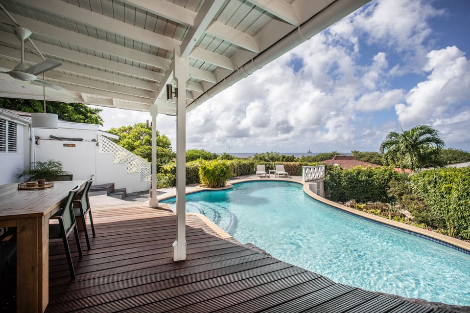 Pool with ocean view