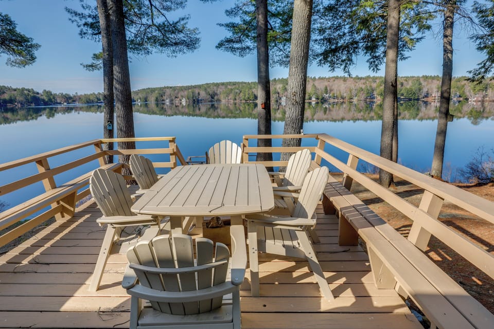 Sunapee Vacation Rental | 3BR | 3BA | 3 Steps Required for Entry | 2,000 Sq Ft