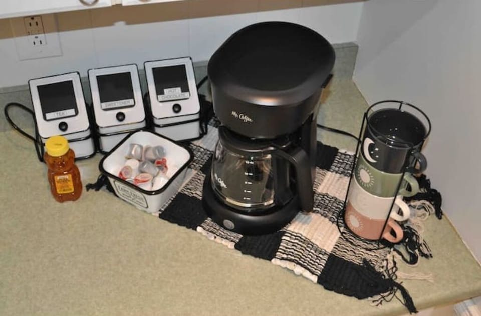We are stocked with coffee, tea and hot chocolate.