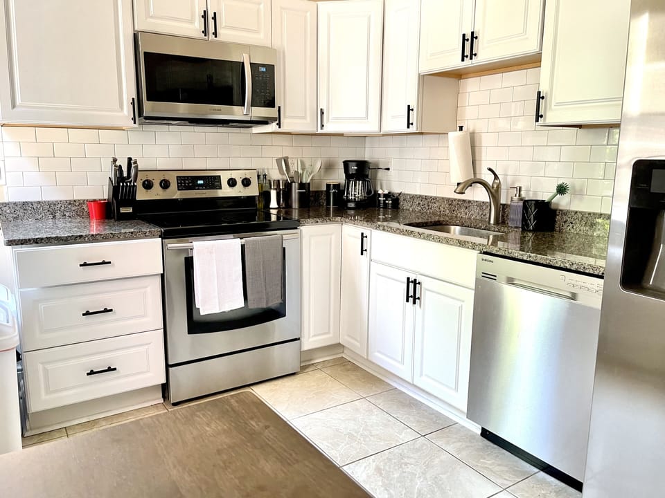 Fully stocked kitchen space