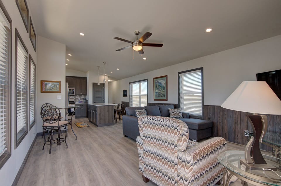 Wide open concept living room and kitchen