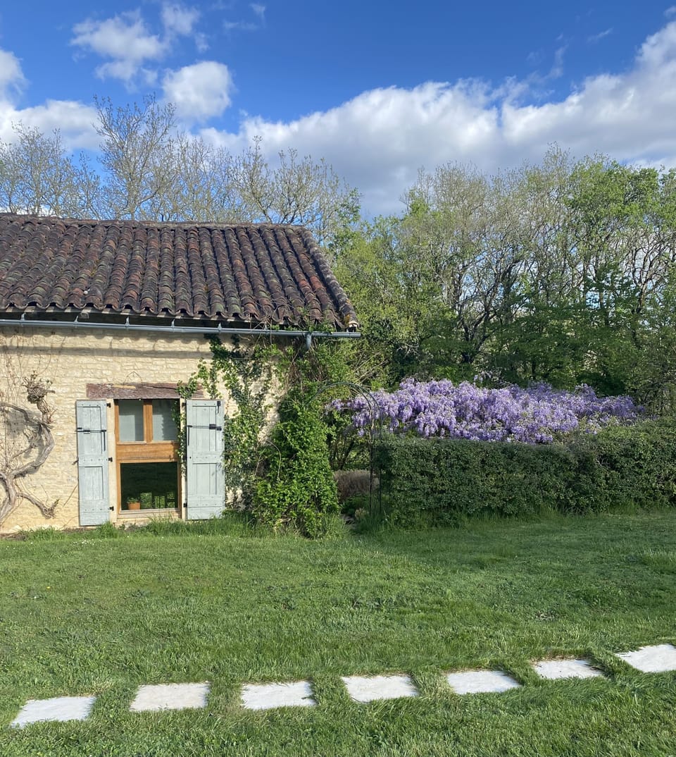 Kitchen window of little gite 
