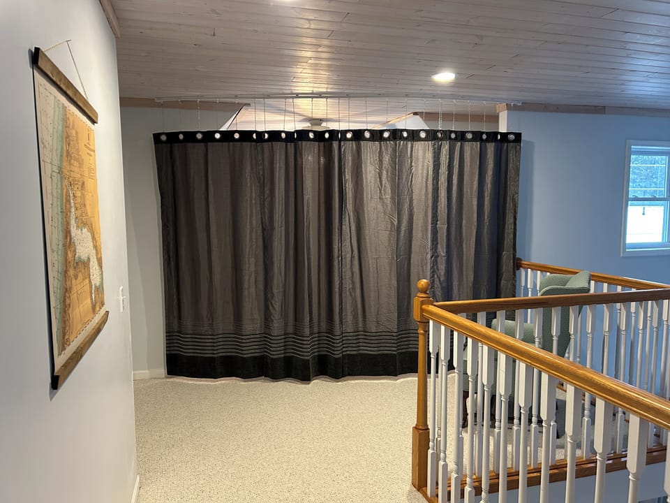 Privacy curtain for the nook bed.