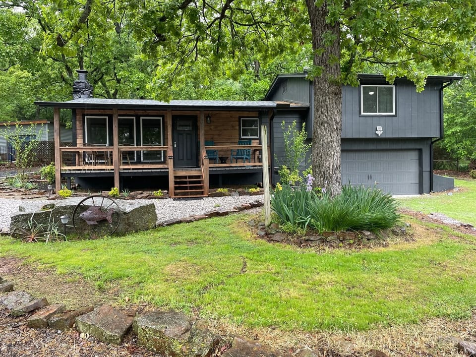 Enjoy the beautiful sunset and wildlife from the covered deck.