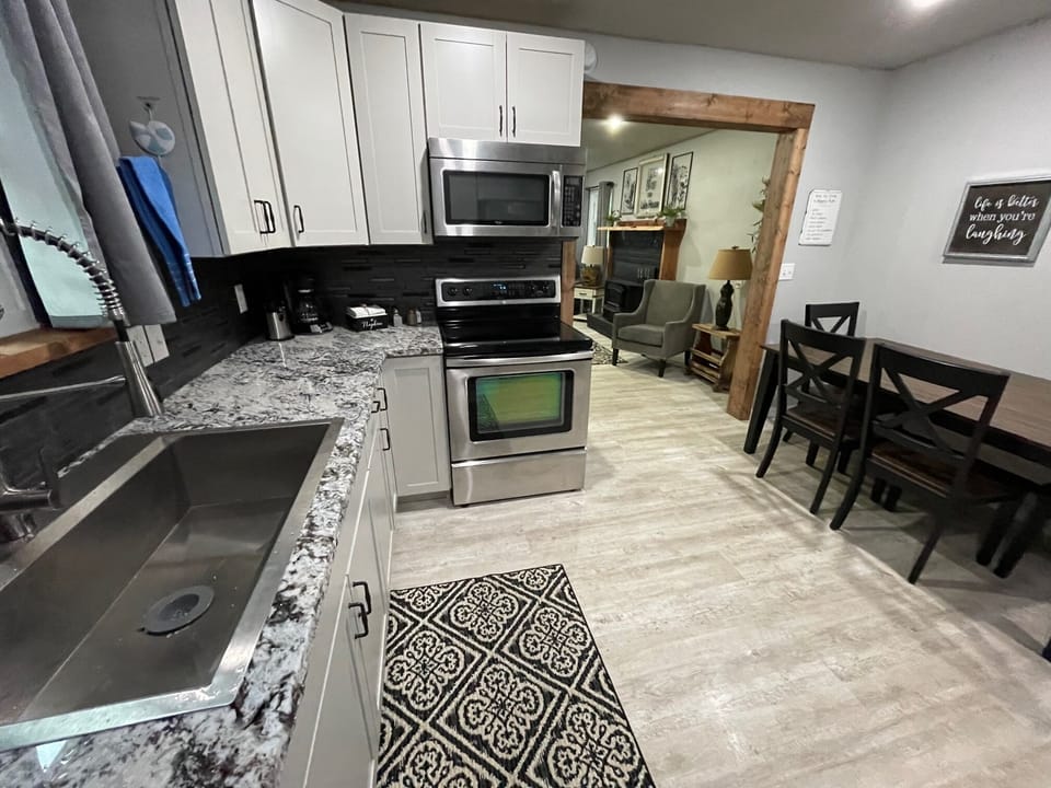 Completely furnished kitchen with everything you will need but food.