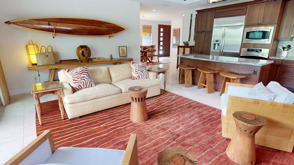 Open concept kitchen and living room