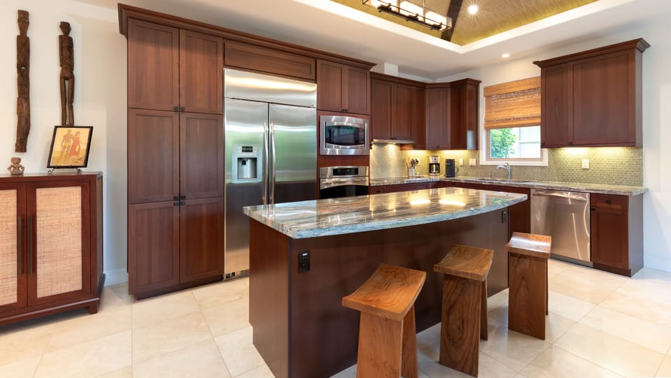 Gourmet kitchen with large island