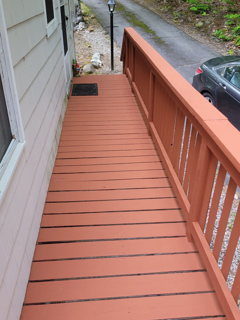Wrap around deck.