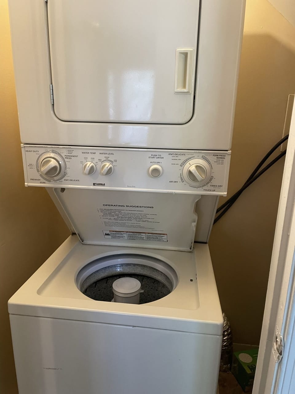 washer and dryer in unit on first floor