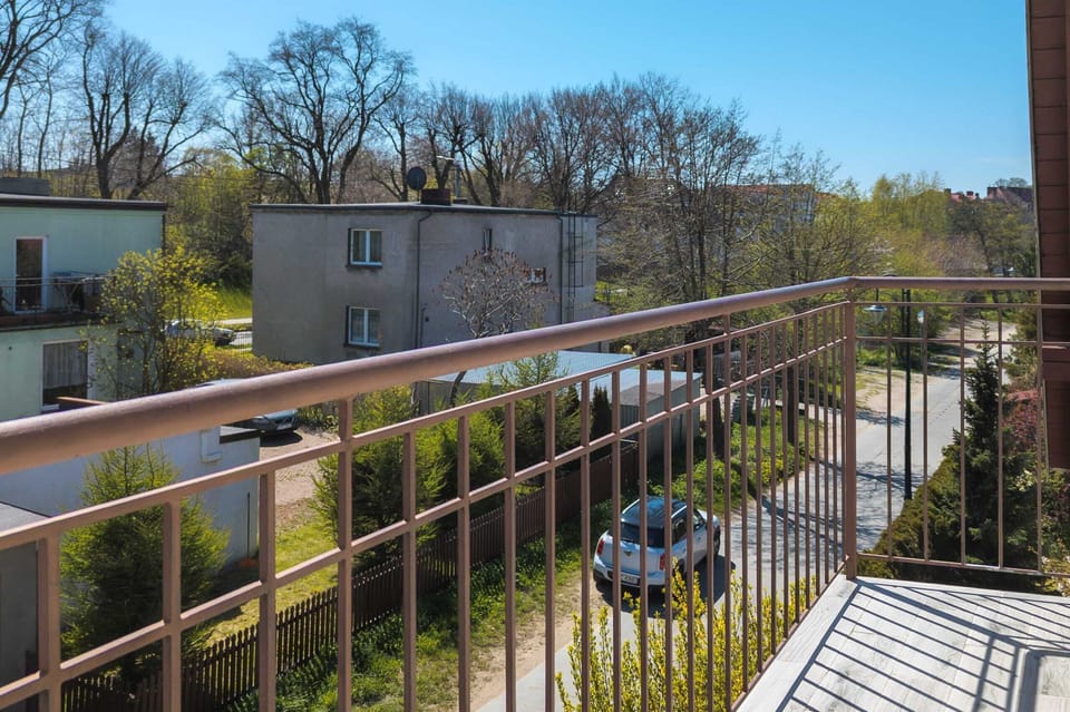 Private balcony overlooking the neighborhood.