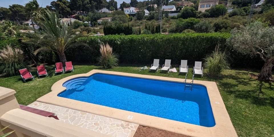 Larger than usual pool, great for exercising, playing or just to cool  when hot