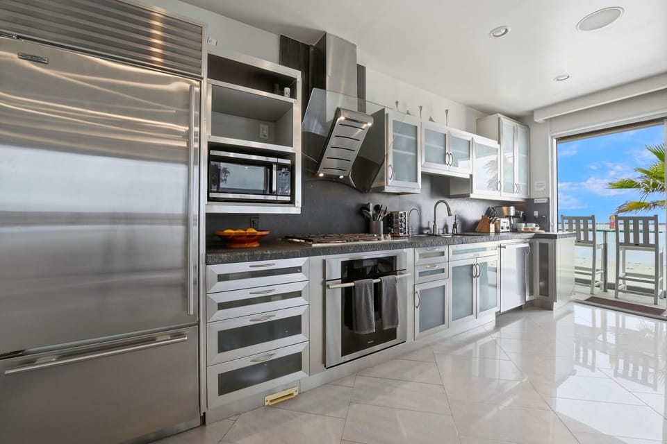 Gourmet kitchen with high-end appliances