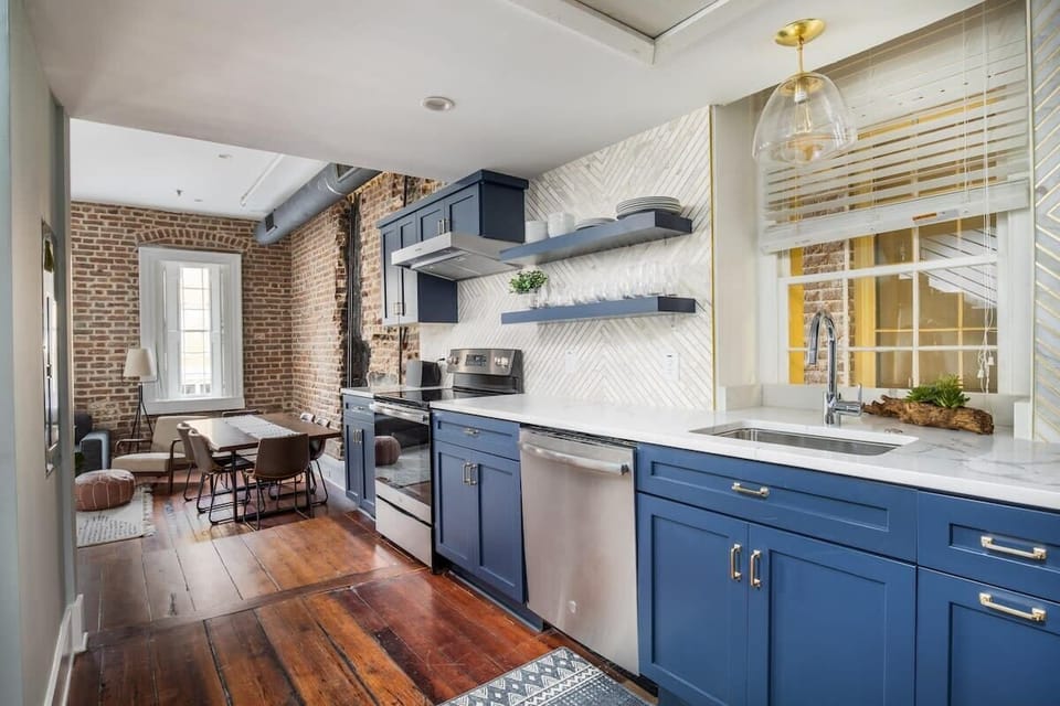 Fully stocked kitchen! There are also 2 kitchenettes on the upper floors!