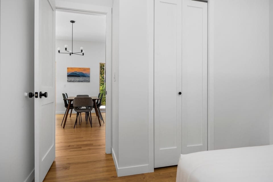 Door from bedroom to dining room