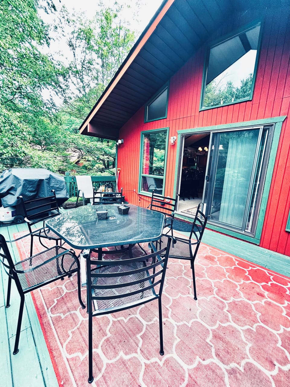 Large upstairs patio for morning coffee and lots of outdoor time!