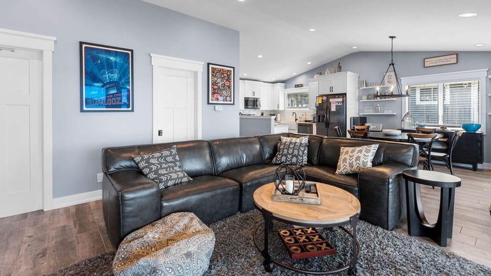 Spacious main living area open to kitchen and dining areas